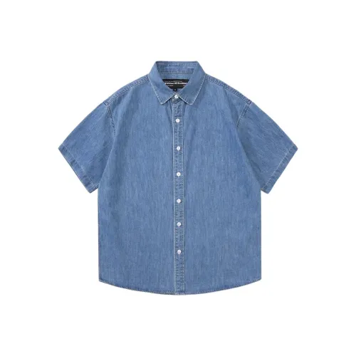 WEINIU Светло-синие мужские рубашки