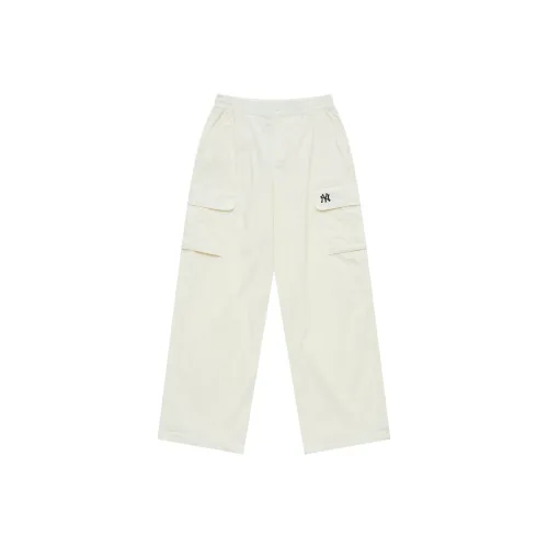 Mlb Base Logo New York Yankees Basic Collection SS25 Карго-брюки Унисекс Айвори-вайт