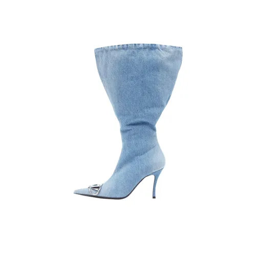 DIESEL D Venus Колено Высокие сапоги 9 см Женские Синие