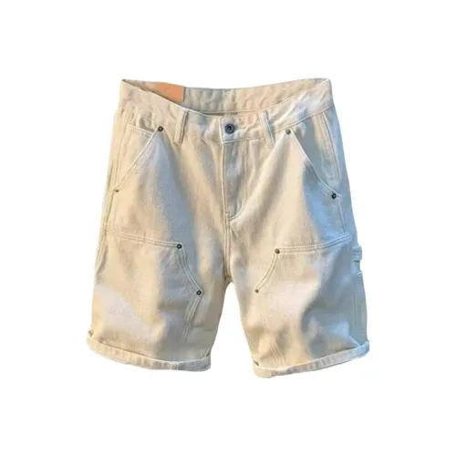 YEARNED Белые унисекс джинсовые шорты