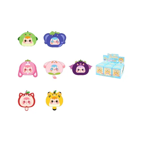 Three Little Fuzzies Фрукты Животные Paradise Слепые коробки Один Mystery Коробка Целая коробка 6 шт