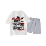 Белый топ, светло-серый низ