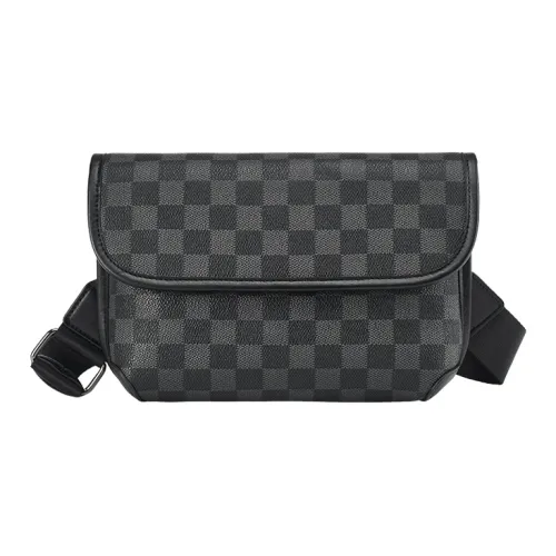 MEXICAN ПВХ Курьерская сумка Сумка через плечо Сумка на одно плечо Маленькая сумка Сумка через плечо Обычная мужская черная