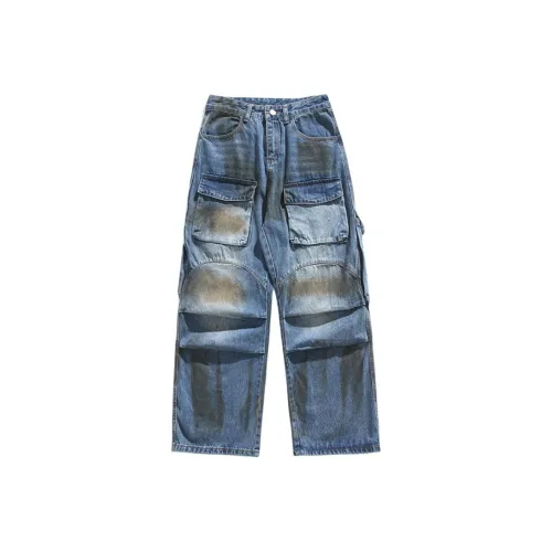 MAOQIAOYI Синие Унисекс Джинсы