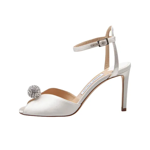 Jimmy Choo Sacora One Ремешок Сандалии 8,5 см Женские Айвори