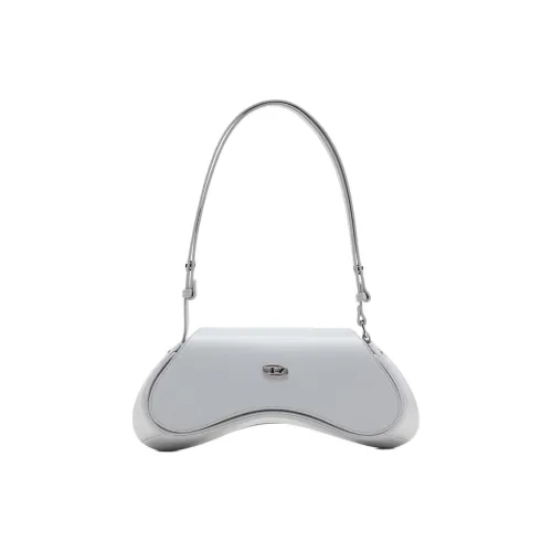 DIESEL Сумка через плечо из коровьей кожи женская серая