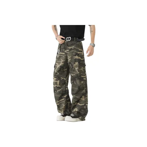 REXSHION Армейский зеленый Унисекс Повседневные брюки