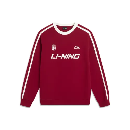 LINING Sports Life Collection Темная ягода Красный Унисекс Свитшоты