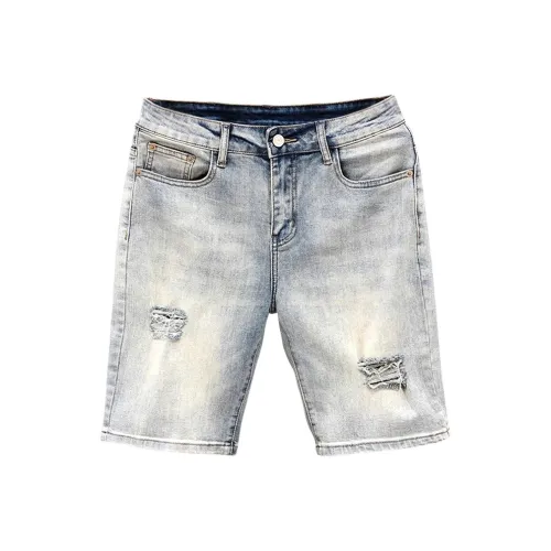 GEOGRE ALEX Blue Men's Denim Shorts GEOGRE ALEX Синий Мужские Джинсовые Шорты