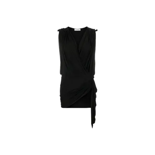 Lanvin Черные Женские Платья без рукавов