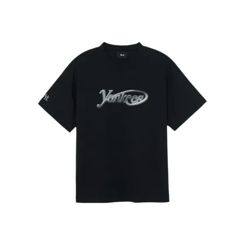 Mlb Base Logo New York Yankees Basic Collection SS25 T-Shirt Унисекс Черный