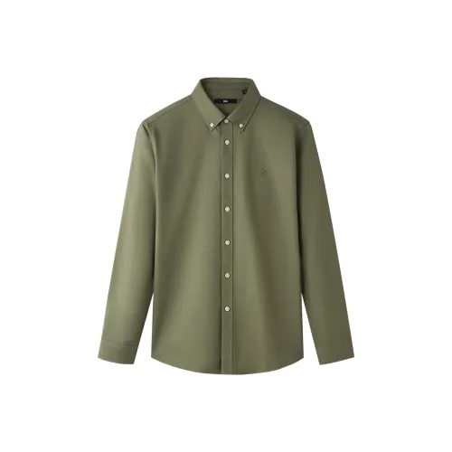 HLA Темно-зеленый A5 Мужские Рубашки