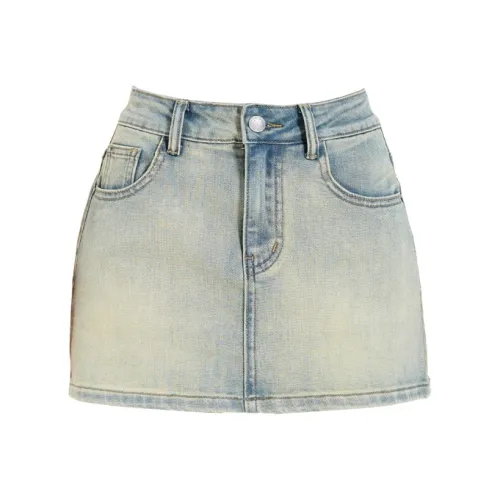 MJB Ностальгический синий Женские джинсовые короткие юбки