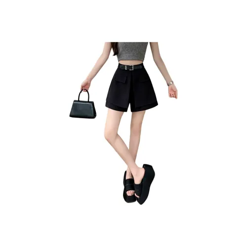 YINLEI Черные Женские Повседневные Шорты