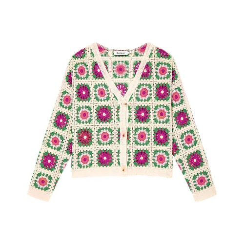 Desigual Белое основание Многоцветный Женские Трикотаж