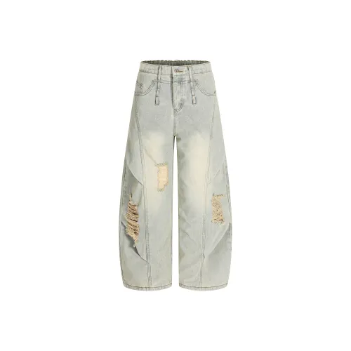 JIKENDI Blue Unisex Jeans JIKENDI Синий Унисекс Джинсы