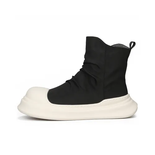 TIEKE Износостойкий Дышащий Высокий Топ Повседневная Обувь Мужская Черная