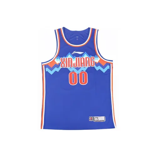 LINING CBA Collection Коллекция Баскетбол Джерси Фанатская версия 23 24 Сезон Синьцзян Команда ZHAO RUI Размер 0 Мужской Синий