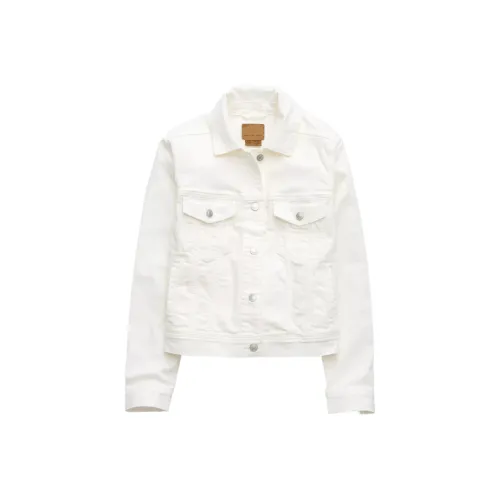 AMERICAN EAGLE Белый Женские Джинсовые Куртки