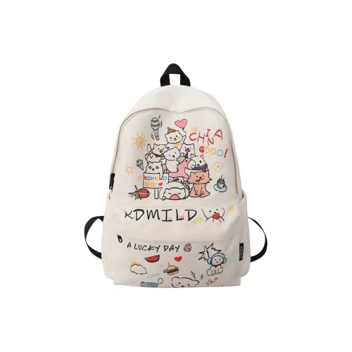 Vack Нейлон Рюкзак Унисекс Многоцветный Черный Белый