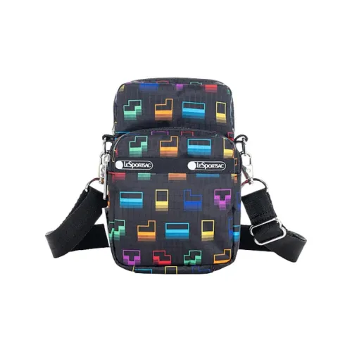 LeSportsac Tetris Коллаборация Ткань Сумка через плечо Маленькая Унисекс Многоцветная