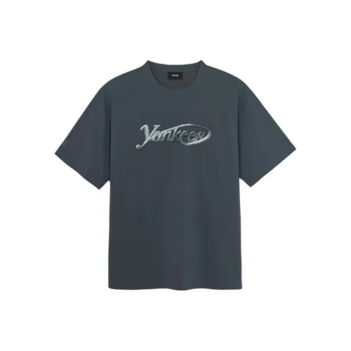 MLB Base Logo New York Yankees Basic Collection SS25 T-Shirt Unisex Gray Blue