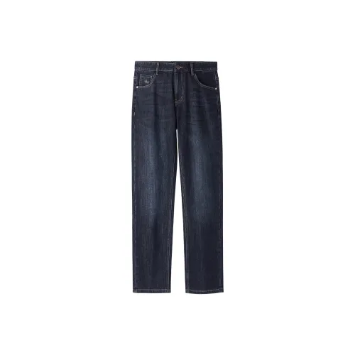 HLA Синий Серый DENIM GRADIENT Темный 9E Мужские Джинсы