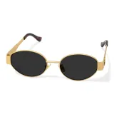 Золотая рамка с серо-черными линзами