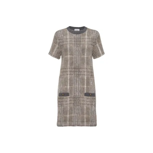 BRUNELLO CUCINELLI SS25 Короткий рукав Платье Женское