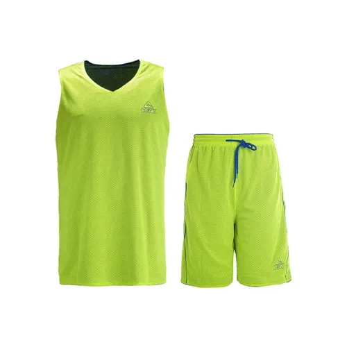 PEAK Одежда Sets Неоново-желтый/Цветной синий Мужские баскетбольные костюмы