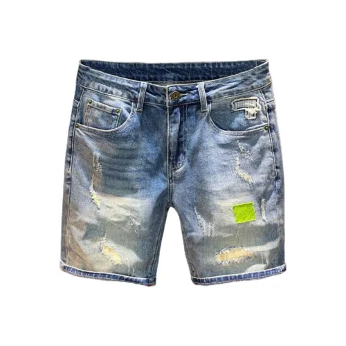 GEOGRE ALEX Blue Men's Denim Shorts GEOGRE ALEX Синий Мужские Джинсовые Шорты