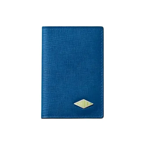 Cartier Рельефная Телячья Кожа Держатель для Карт Унисекс Морской Синий