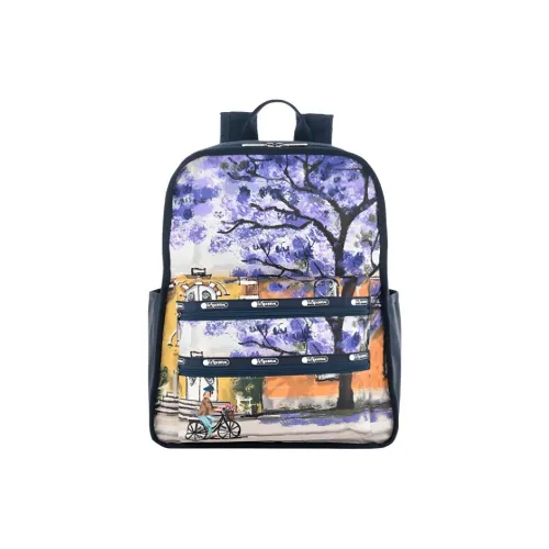 LeSportsac Ткань Рюкзак Большой Унисекс Многоцветный Синий