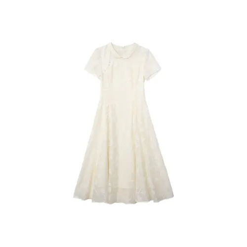 SUNSUNTOWN Короткое платье с короткими рукавами женское