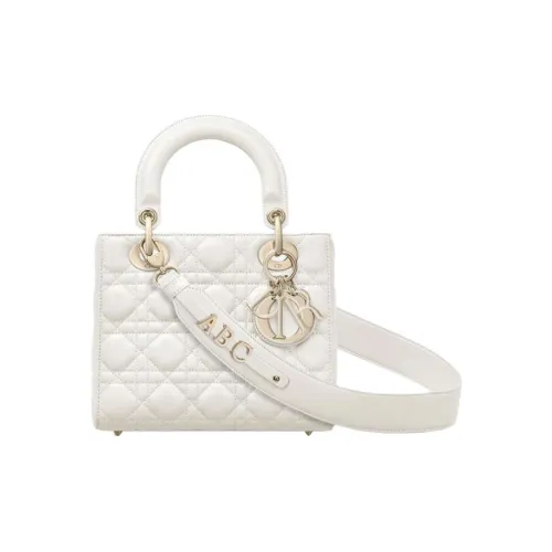 DIOR Lady Dior Sheepskin Сумка Lady Dior Сумка через плечо Сумка Маленькая Women's White