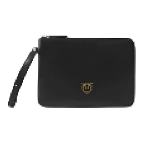 PINKO Клатч из коровьей кожи женский черный