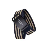 Чёрная пряжка - Королевский синий, хаки, полосы