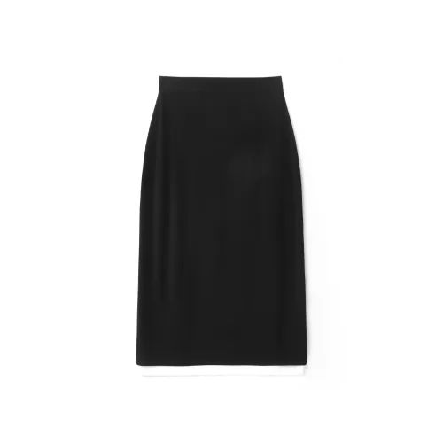 OVV Хепберн-черный Женские Повседневные Длинные Юбки