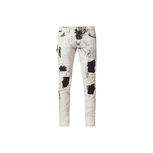 PHILIPP PLEIN Белый Мужской Джинсы