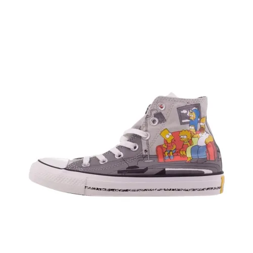 The Simpsons x Converse Chuck Taylor All Star Износостойкие Высокие Кеды Унисекс Серые