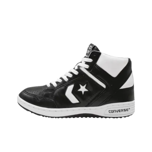 Конверс WEAPON Высокие Баскетбольные Кроссовки Унисекс Черные с Защитой от Износа