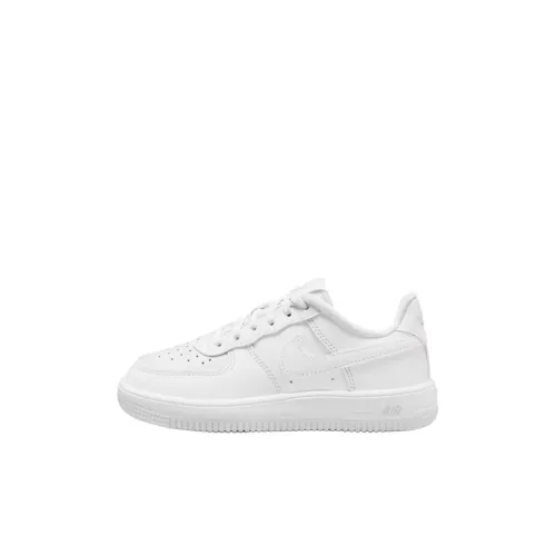 Nike Air Force 1 Устойчивый к истиранию Низкий Топ Детские Скейтбординги Белый для детей 3-7 лет
