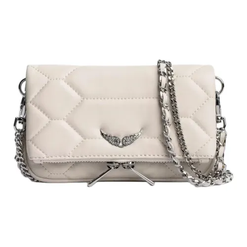 Zadig Voltaire Rocky Lambskin Плечевая сумка Clutch Mini Женская Бежевая