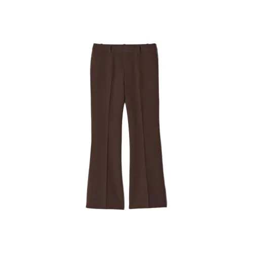 UNIQLO Коричнево-черные женские костюмные брюки