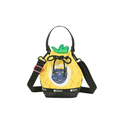 LeSportsac Ткань Через плечо Сумка Вода Buckets Одно плечо Маленький Женский Желтый