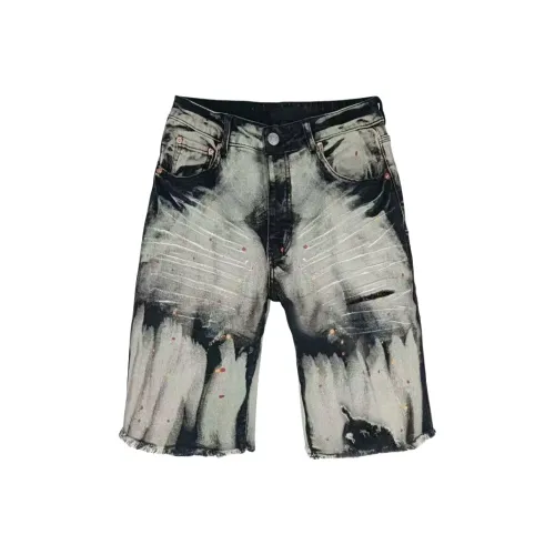 GEOGRE ALEX Черный Серый Цвет Мужские Джинсовые Шорты