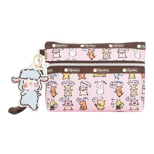 LeSportsac Ткань Клатч Средний Женский Розовый