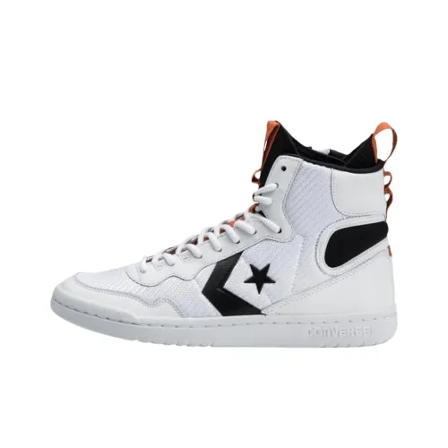 Конверс Устойчивые к истиранию высокие кроссовки для скейтбординга Мужские Белый Черный