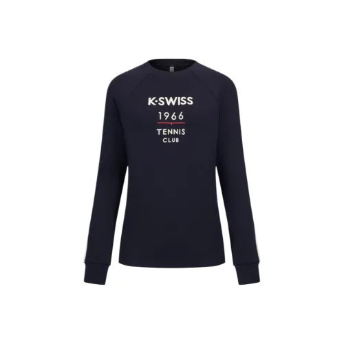 K·SWISS Темно-синий Белый Женские Толстовки