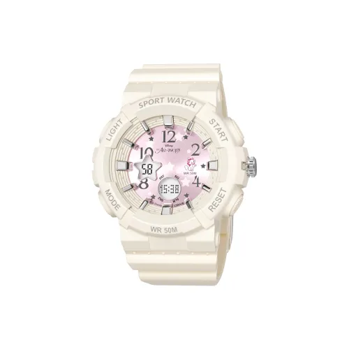 Disney Cat Velvet Электронный Механизм TPU Ремешок Часы Женские Розовый Циферблат Часов